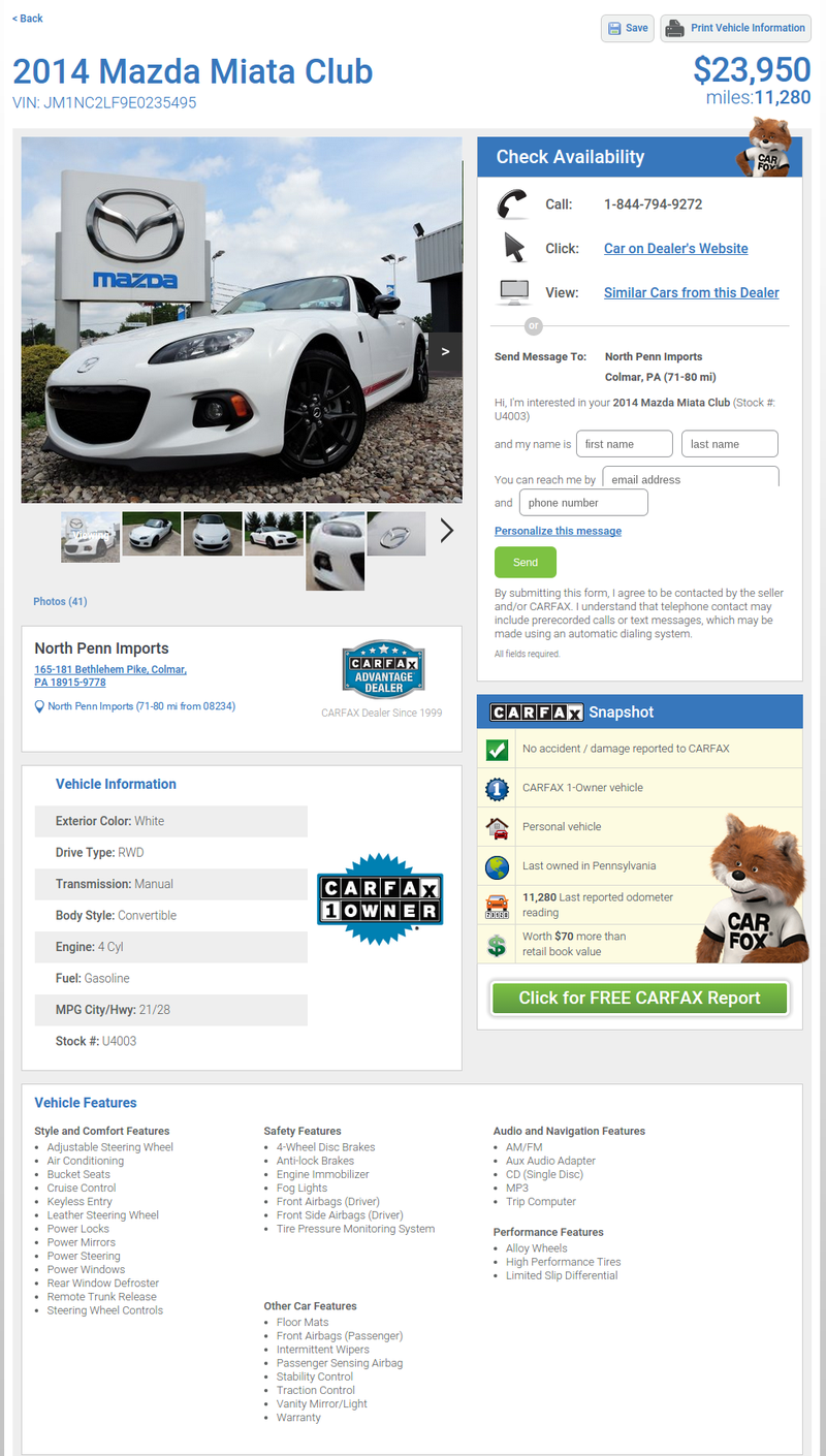 Illustration for article titled You Can Now Search For Used Cars On Carfax.com